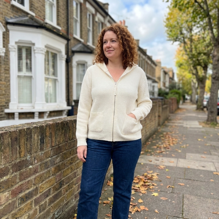 Sophie | Ribbed Hooded Cardigan