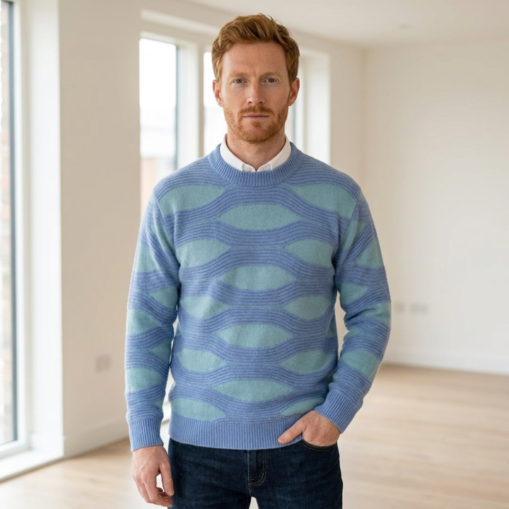 Edward | Textured Wave Knit Sweater