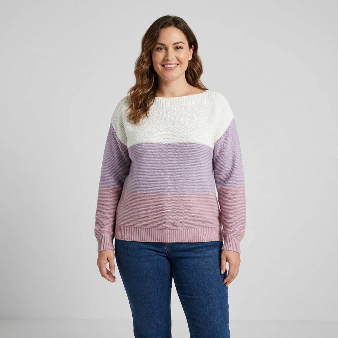 Mabli | Striped Boat-Neck Sweater