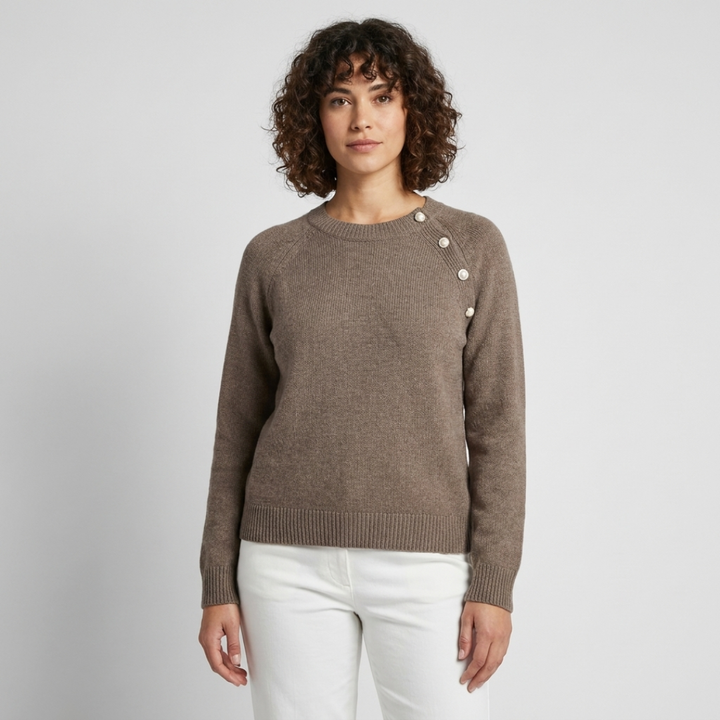 Eloise | Button-Detail Knit Sweater