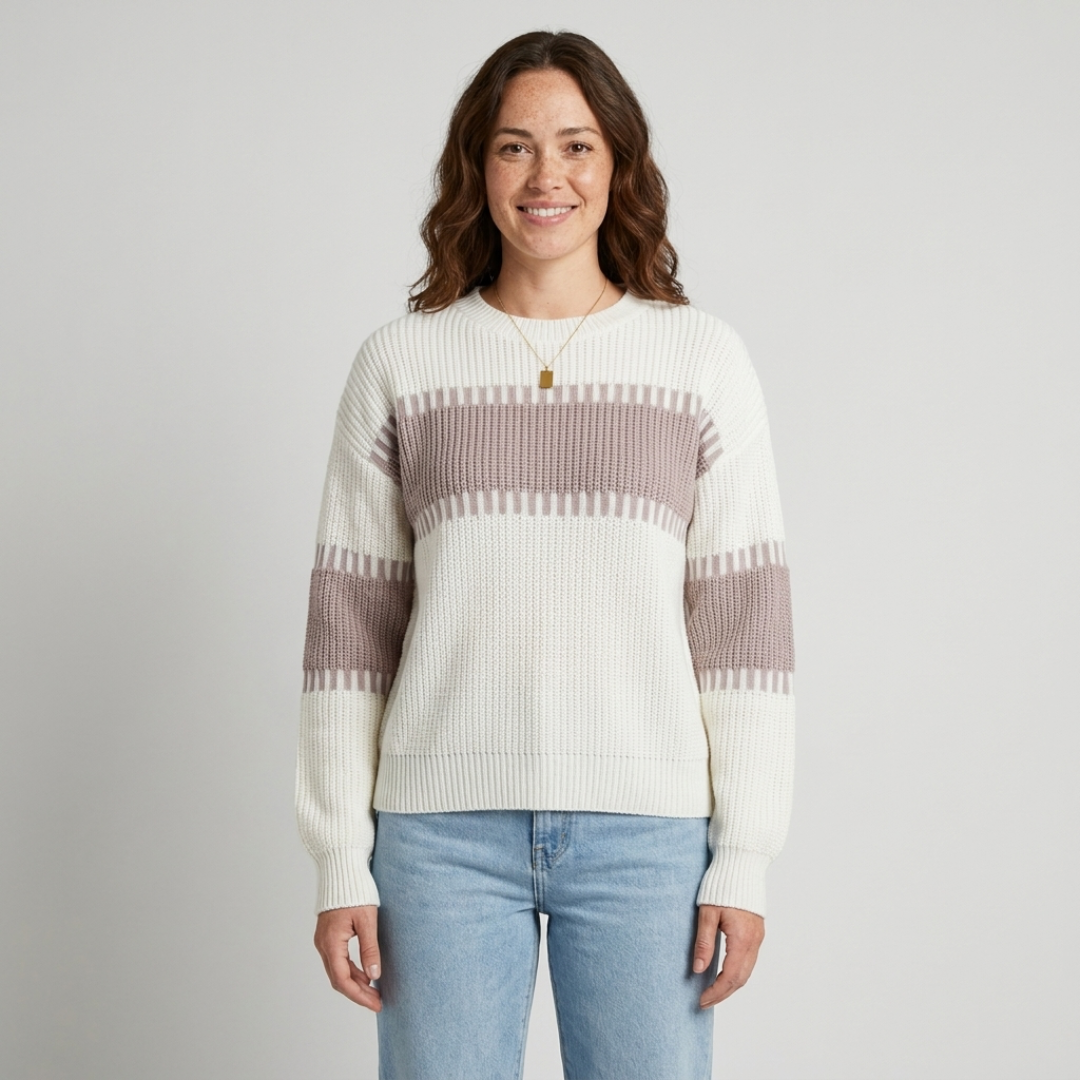 Cerys | Colour-Block Knit Sweater