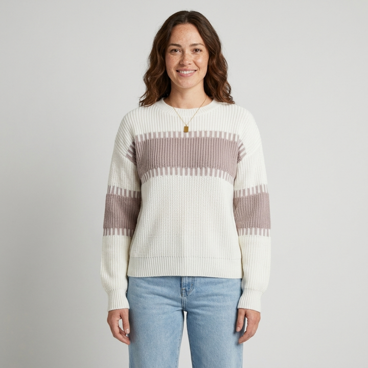 Cerys | Colour-Block Knit Sweater