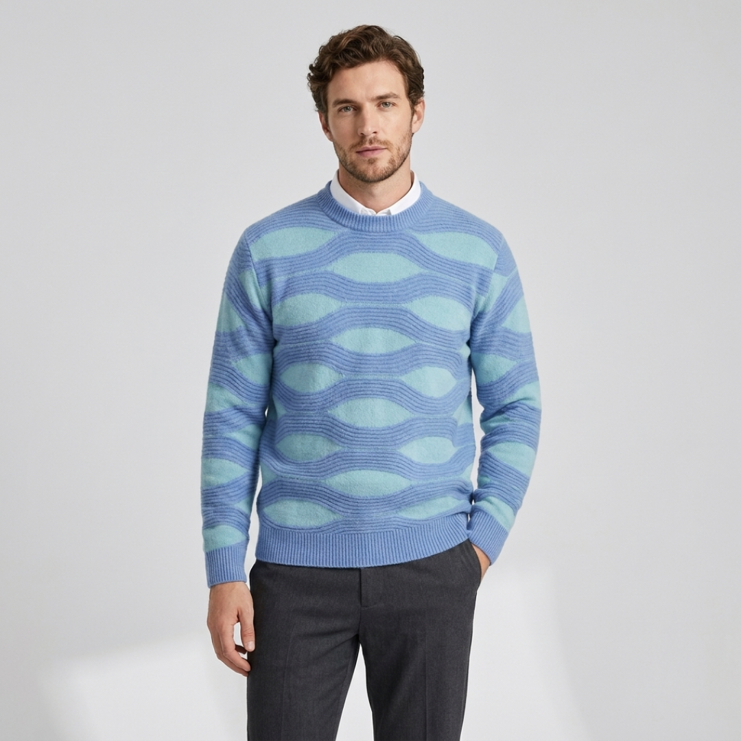 Edward | Textured Wave Knit Sweater