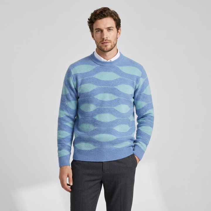 Edward | Textured Wave Knit Sweater