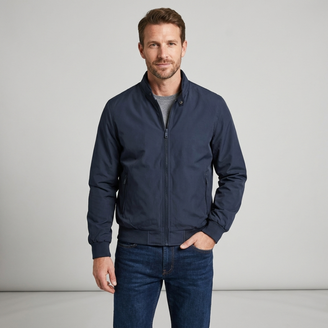 Bennett | Ribbed-Trim Bomber Jacket