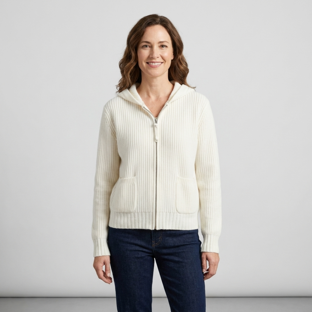 Sophie | Ribbed Hooded Cardigan
