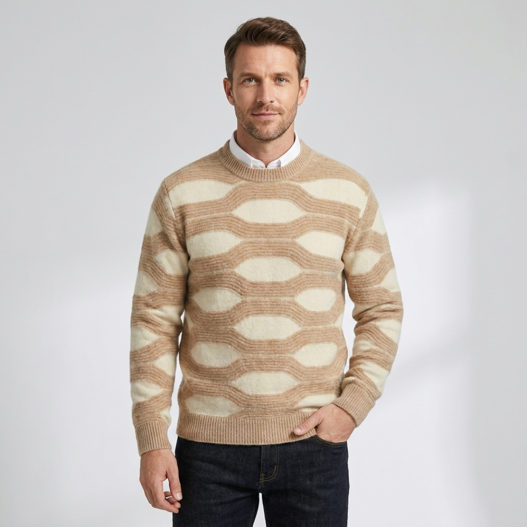 Edward | Textured Wave Knit Sweater
