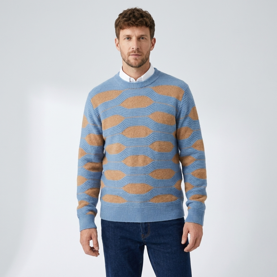 Edward | Textured Wave Knit Sweater