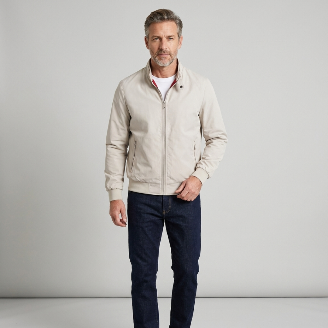 Bennett | Ribbed-Trim Bomber Jacket