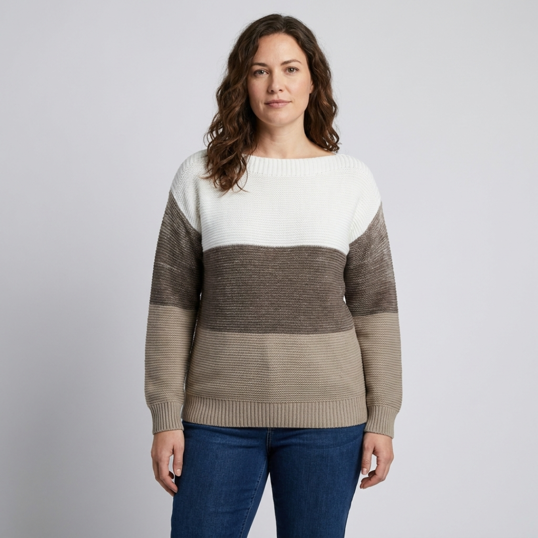 Mabli | Striped Boat-Neck Sweater