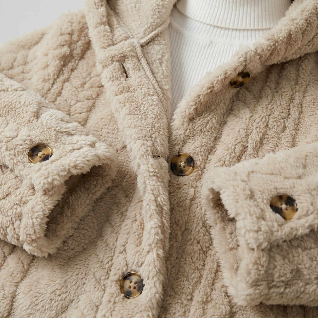 Martha | Hooded Textured Cardigan Coat