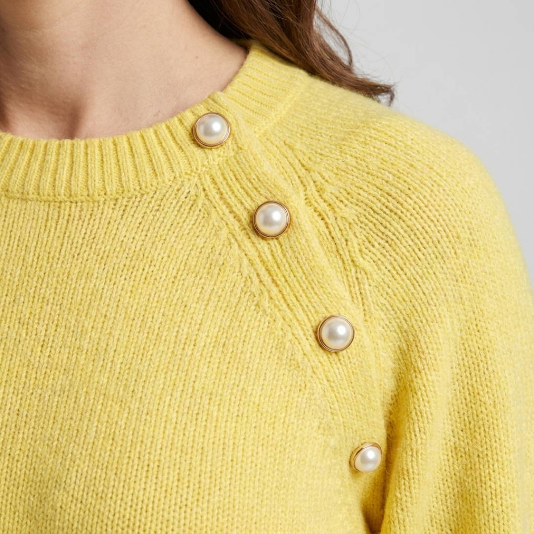 Eloise | Button-Detail Knit Sweater